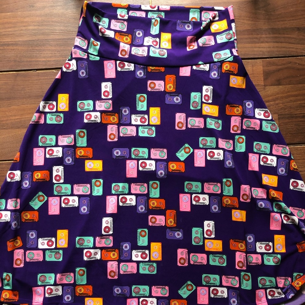 Cassette tape maxi skirt